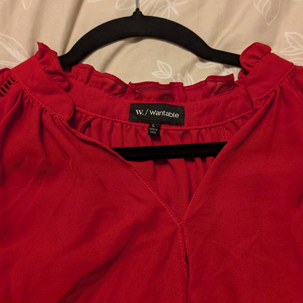 Wantable Women's Red Blouse